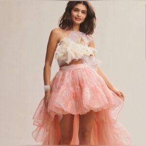 LoveShackFancy Tola High-low Skirt